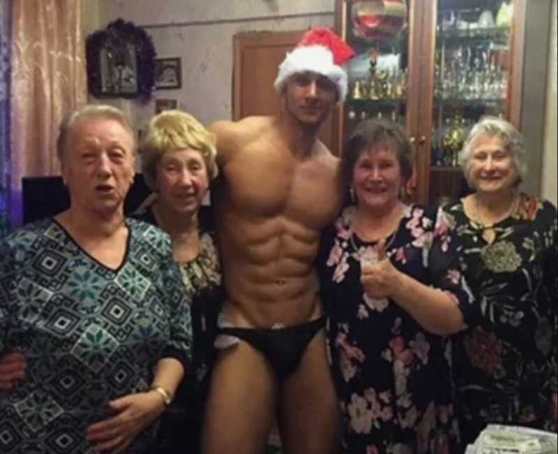 Create meme: granny with strippers, The guy with the money, stripper with grannies