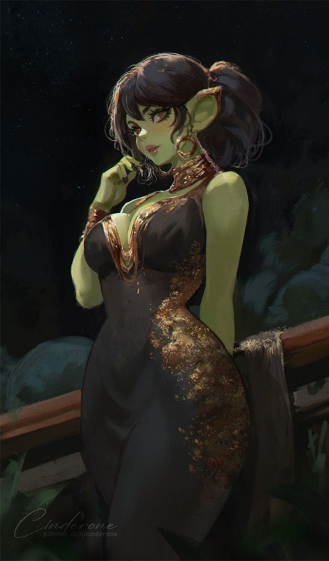 Create meme: beautiful goblin girl, Goblin art, goblin girl