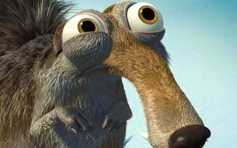 Create meme: squirrels from the ice age, glacier squirrel, squirrel ice age