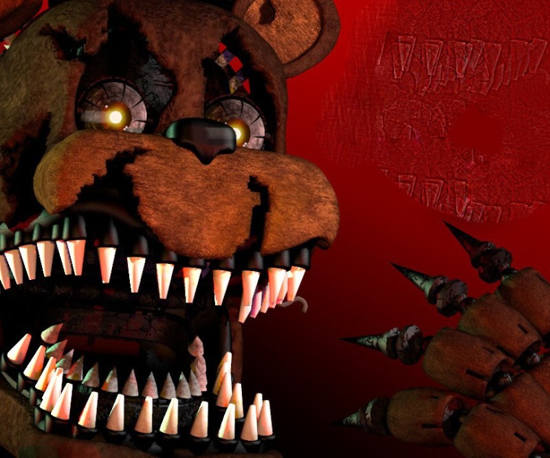 Создать мем: скример фнаф 4, фнаф 4 фредди, five nights at freddy's 4