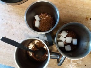 Create meme: brew, coffee grinder, coffee on the sand