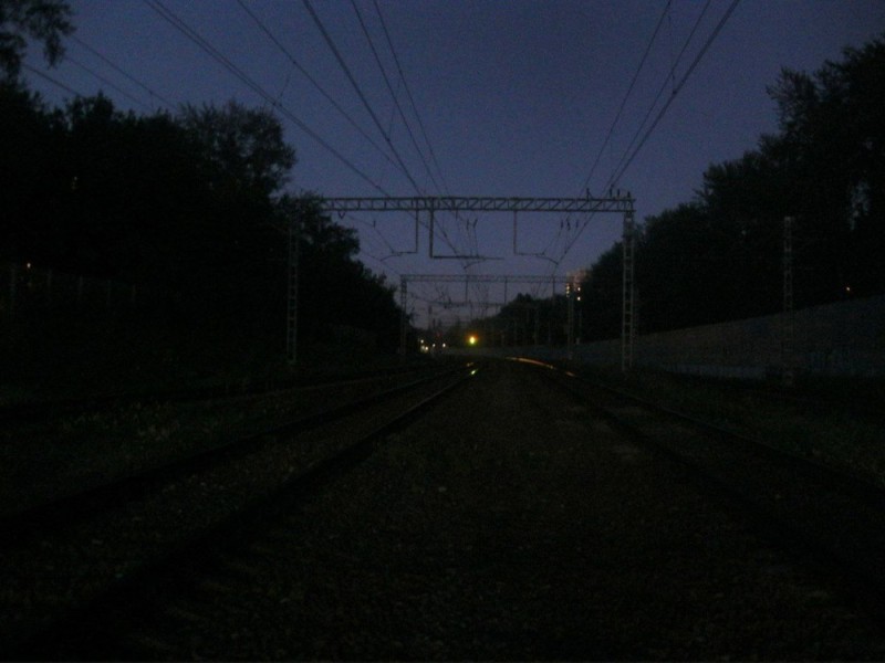 Create meme: station station, railway station, darkness