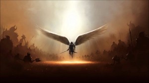 Создать мем: рыцарь с крыльями, архангел фэнтези, воин ангел