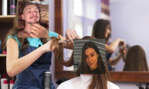 Create meme: will cut you with pleasure, hairdresser, hair cutting