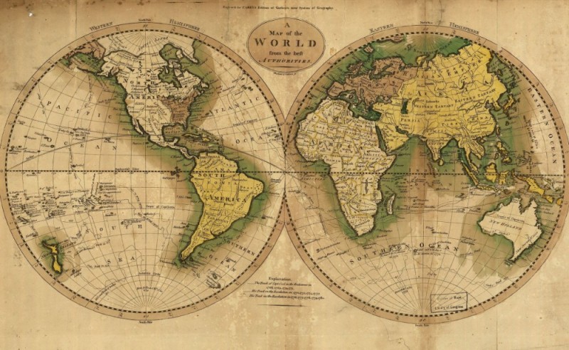 Create meme: world map , old map, vintage world map