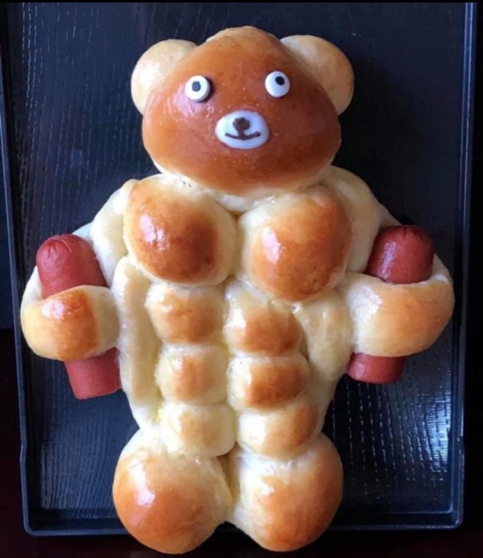 Create meme: buns bears, funny buns, funny pastries