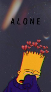Create meme: for the lock screen, the background for the lock screen, sad bart simpson