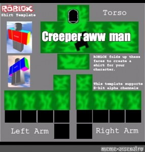 Create Meme Roblox Shirt Roblox Guest Shirt Template Roblox Shirt Creeper Png Pictures Meme Arsenal Com - roblox creeper aw man