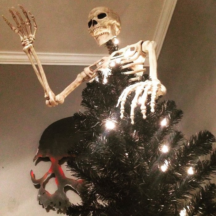 Create meme: scary christmas decorations, skeleton halloween, Halloween 
