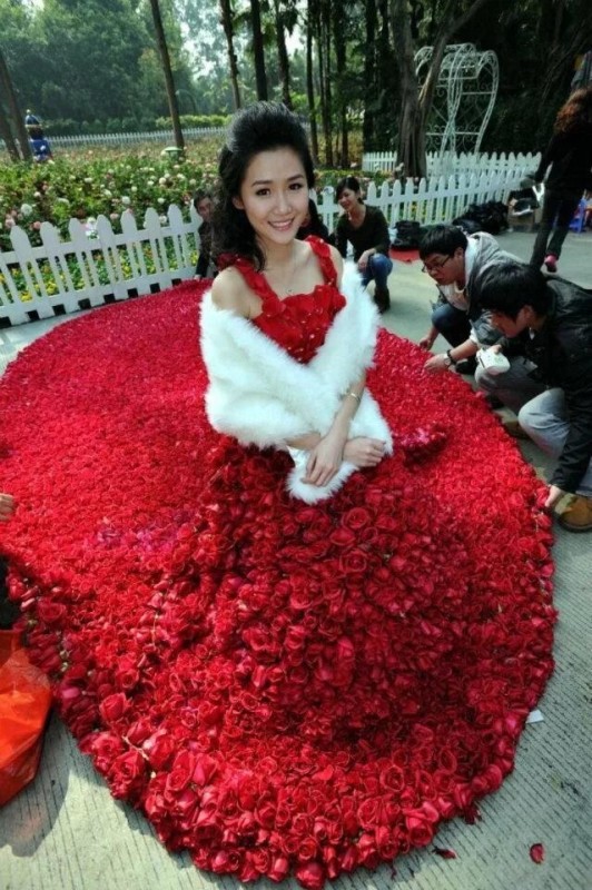 Create meme: one million roses bouquet, the most beautiful wedding in the world, Xiao Fan's dress