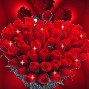 Создать мем: мерцающие букеты цветов, цветы красивые розы, анимированные букеты роз с сердечками