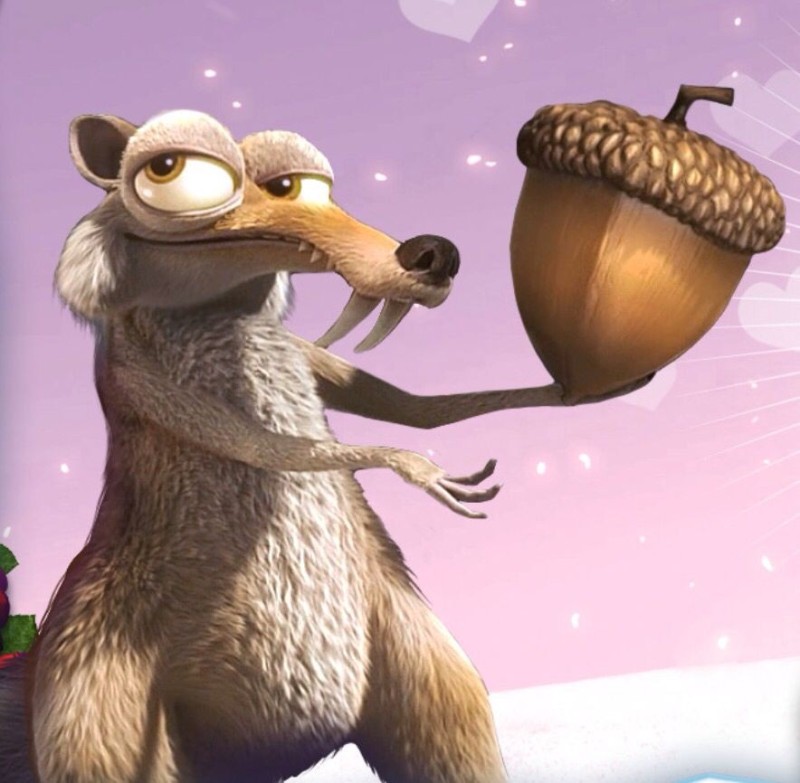 Create meme: ice age squirrel and nut, A squirrel from the Ice Age, Scrat squirrel from the Ice Age
