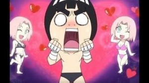 Create meme: naruto rock Lee and Sakura, naruto Chibi, Chibi naruto Sakura in a swimsuit