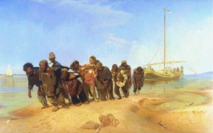 Create meme: the picture barge haulers on the Volga, Repin barge haulers on the Volga painting, Repin's painting barge haulers on the Volga