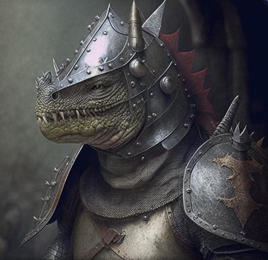 Create meme: knight , dark knight, crocodile in armor