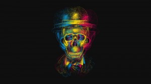 Create meme: colorful skull, images for iPhone skull, skull abstraction
