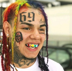 Create meme: 6 ix 9 ine teeth, tekashi 69, people