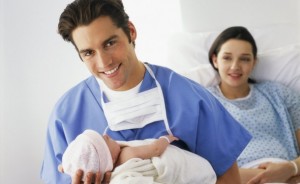 Create meme: husband at birth, birth partner a real man, obstetrician male