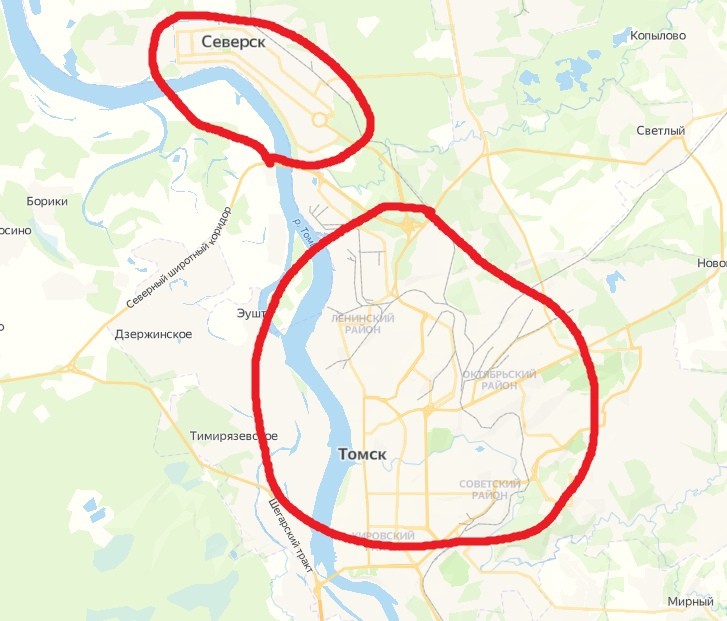 Create meme: the route of the eastern bypass of Nizhny Novgorod, map , Tomsk