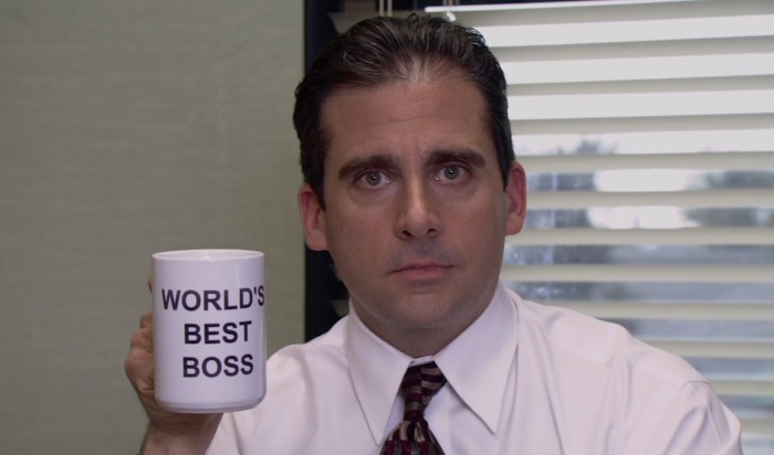 Создать мем: world best boss мем, michael scott, майкл скотт (world's best boss с кружкой)