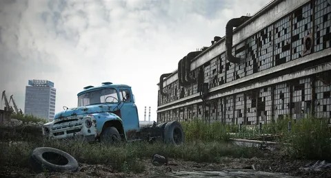 Create meme: The Likhachev zil plant, the abandoned Likhachev factory, abandoned zil 130