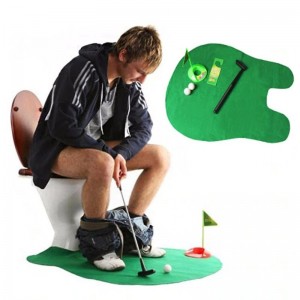 Create meme: toilet Golf, mini Golf putter set, toilet Mat Golf