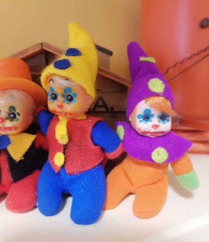 Create meme: soft toy clown klepa, Petrushka the clown doll the horizons of the USSR, the clown doll