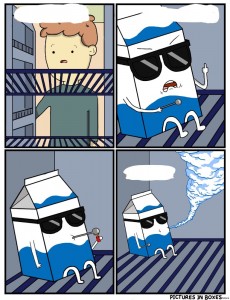 Create meme: comics, funny comics, the milk was spoiled