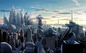 Create meme: fantastic cities of the future