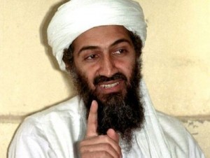 Create meme: bin Laden with an AK, Osama bin Laden photos, joyful Osama bin Laden
