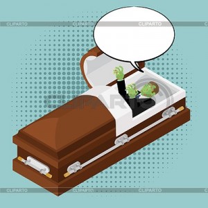 Create meme: the coffin, vector illustration