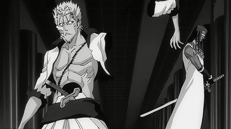 Create meme: Grimmjoe and Eisen, Bleach grimmjow jagerjak, down