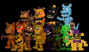 Create meme: Five Nights at Freddy's, world fnaf song, fnaf world posters