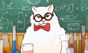 Создать мем: Кот ученый