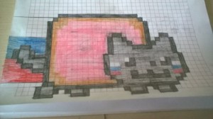 Create meme: drawings on cells, 8 bit, pixel art