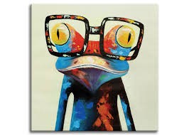 Create meme: frog with glasses picture, modern art, frog art house copy