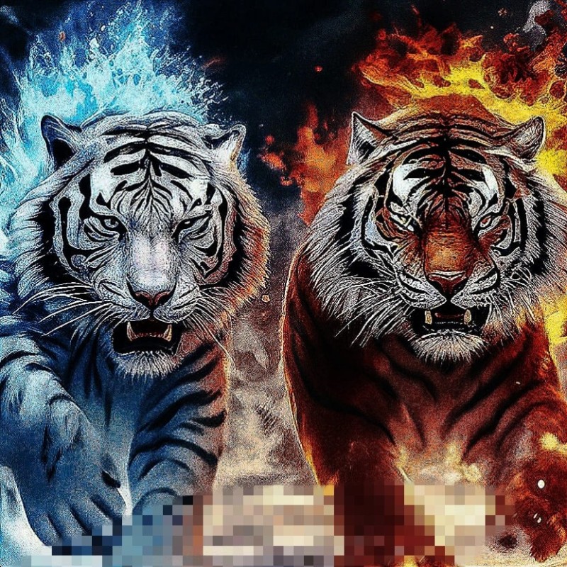 Create meme: The fiery tiger, The image of a tiger, the tiger is alive