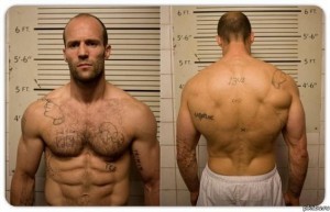 Create meme: Jason Statham biography, Jason Statham body, Jason Statham's torso