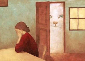 Create meme: paintings, paintings of cats by famous artists, cat pattern