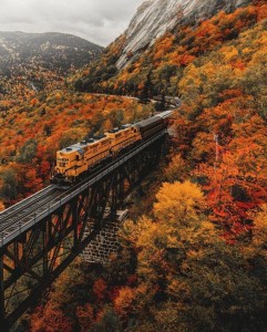 Create meme: conway scenic railroad, linn cove viaduct, white mountain