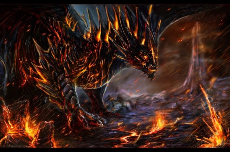 Create meme: fire dragon, art dragon, Fire dragon dragon