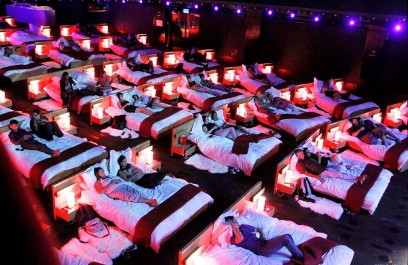 Create meme: cinema with beds in Moscow, cinema with beds, cinema with reclining seats