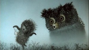 Create meme: owl hedgehog in the fog, hedgehog in the fog owl, Hedgehog in the fog