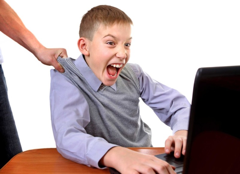 Create meme: student at the computer , aggressive schoolboy, computer addiction in adolescents