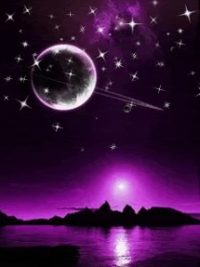 Create meme: purple sky, night blue, the night