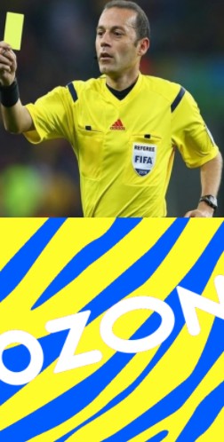 Создать мем: судья с желтой карточкой, желтая и красная карточка в футболе, зеленая карточка