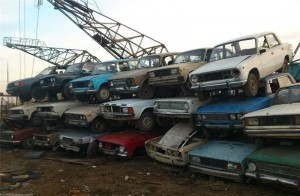 Create meme: VAZ scrap, the junkyard, the disposal of cars