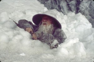 Create meme: meme Gandalf, snowfall in Moscow funny pictures, forecaster