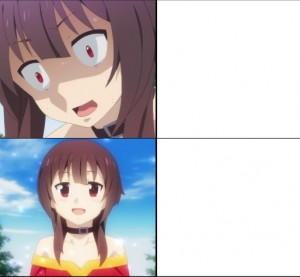 Create meme: This wonderful world, konosuba megumin, megumin