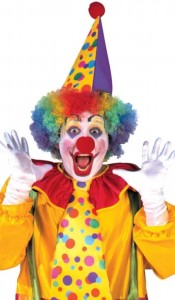 Создать мем: клоун цирк, веселый клоун, клоун выглядывает